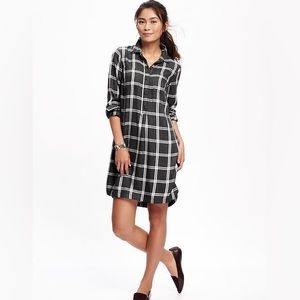 Old Navy XS women’s gray plaid short dress